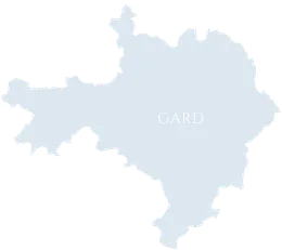Carte du département du Gard